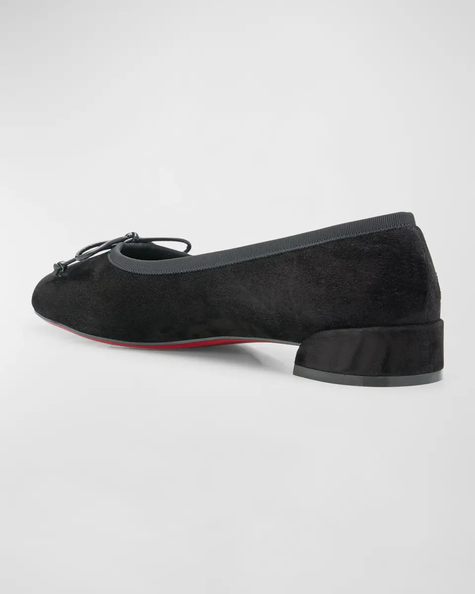 Christian Louboutin Sweetie Jane Suede Bow Ballerina Flats | Thumbnail 3