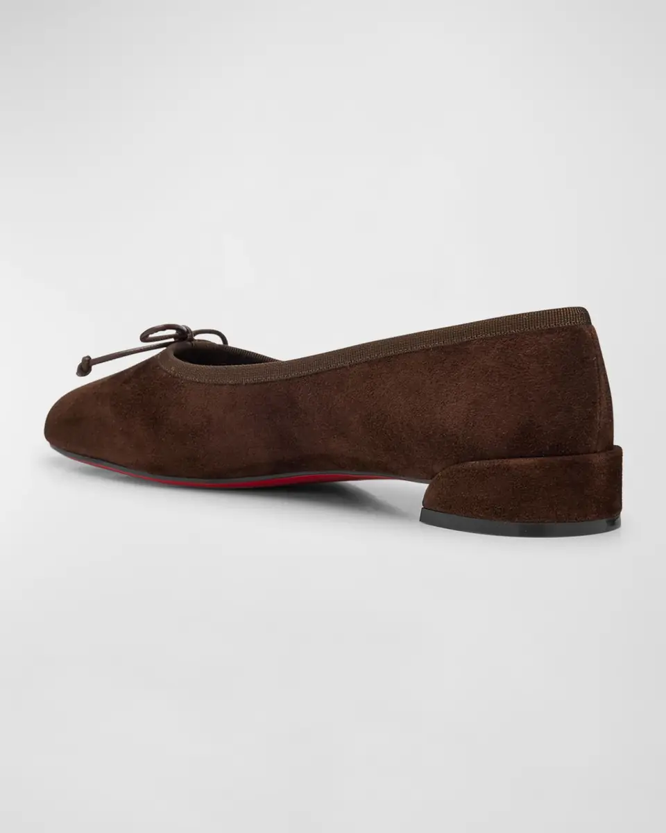 Christian Louboutin Sweetie Jane Suede Bow Ballerina Flats | Thumbnail 22