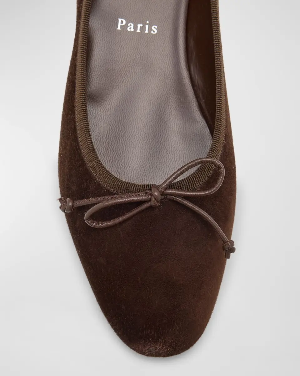 Christian Louboutin Sweetie Jane Suede Bow Ballerina Flats | Thumbnail 24