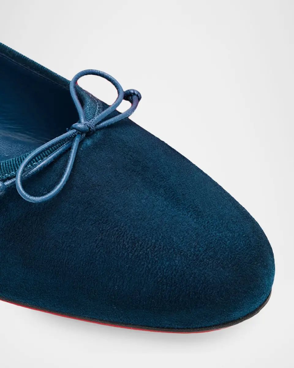 Christian Louboutin Sweetie Jane Suede Bow Ballerina Flats | Thumbnail 29