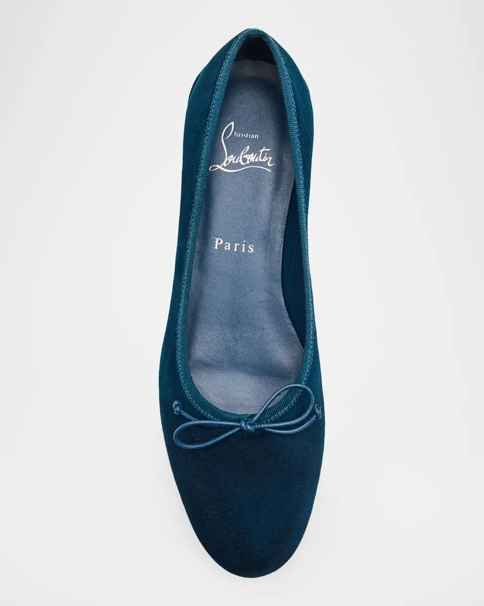 Christian Louboutin Sweetie Jane Suede Bow Ballerina Flats | Thumbnail 30