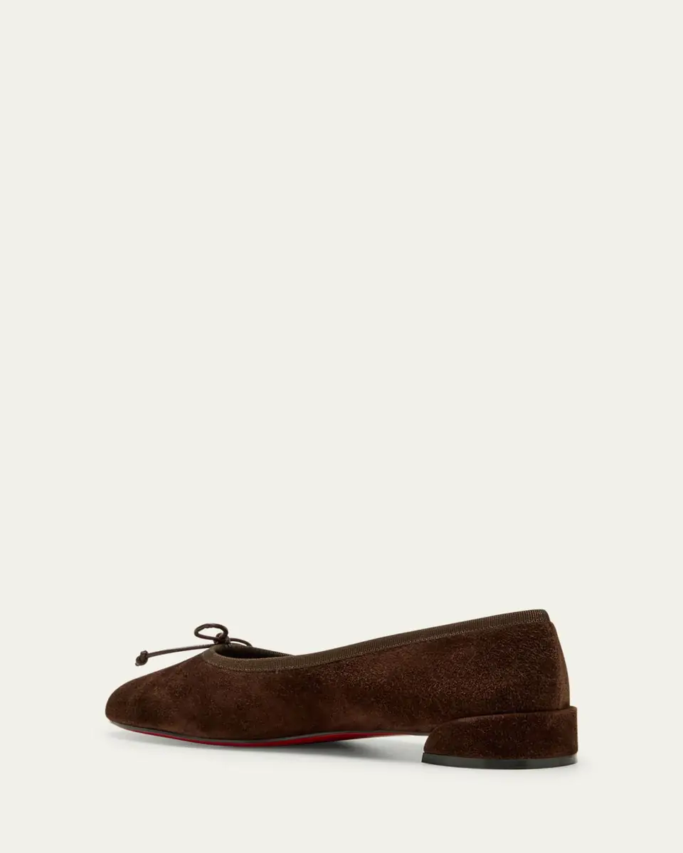 Christian Louboutin Sweetie Jane Suede Bow Ballerina Flats | Thumbnail 9