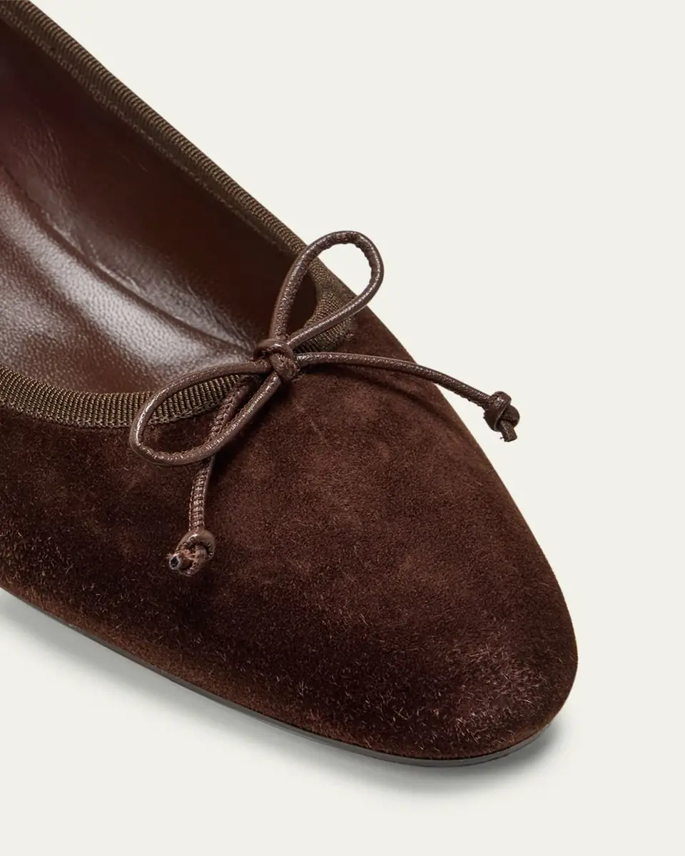 Christian Louboutin Sweetie Jane Suede Bow Ballerina Flats | Thumbnail 10