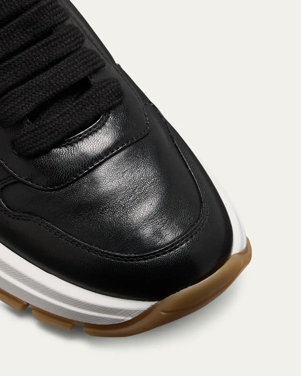 Prada Leather Logo Runner Sneakers | Thumbnail 5