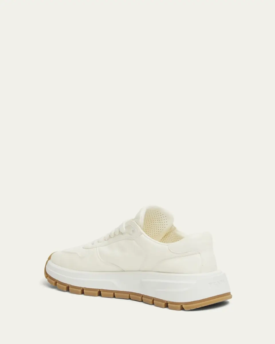 Prada Leather Logo Runner Sneakers | Thumbnail 9