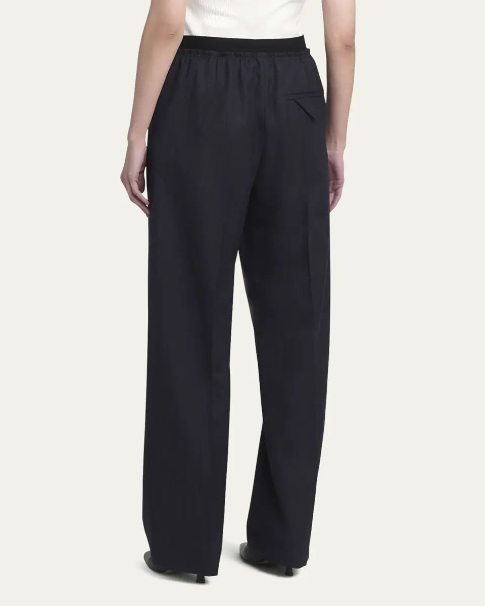 Bottega Veneta Subtle Striped Straight-Leg Wool Trousers | Thumbnail 3 Bottega Veneta Subtle Striped Straight-Leg Wool Trousers | Thumbnail 3