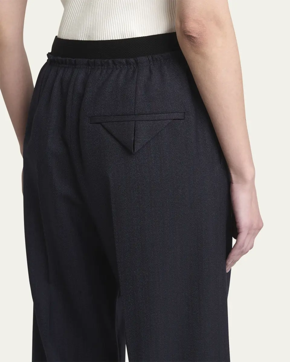 Bottega Veneta Subtle Striped Straight-Leg Wool Trousers | Thumbnail 5 Bottega Veneta Subtle Striped Straight-Leg Wool Trousers | Thumbnail 5
