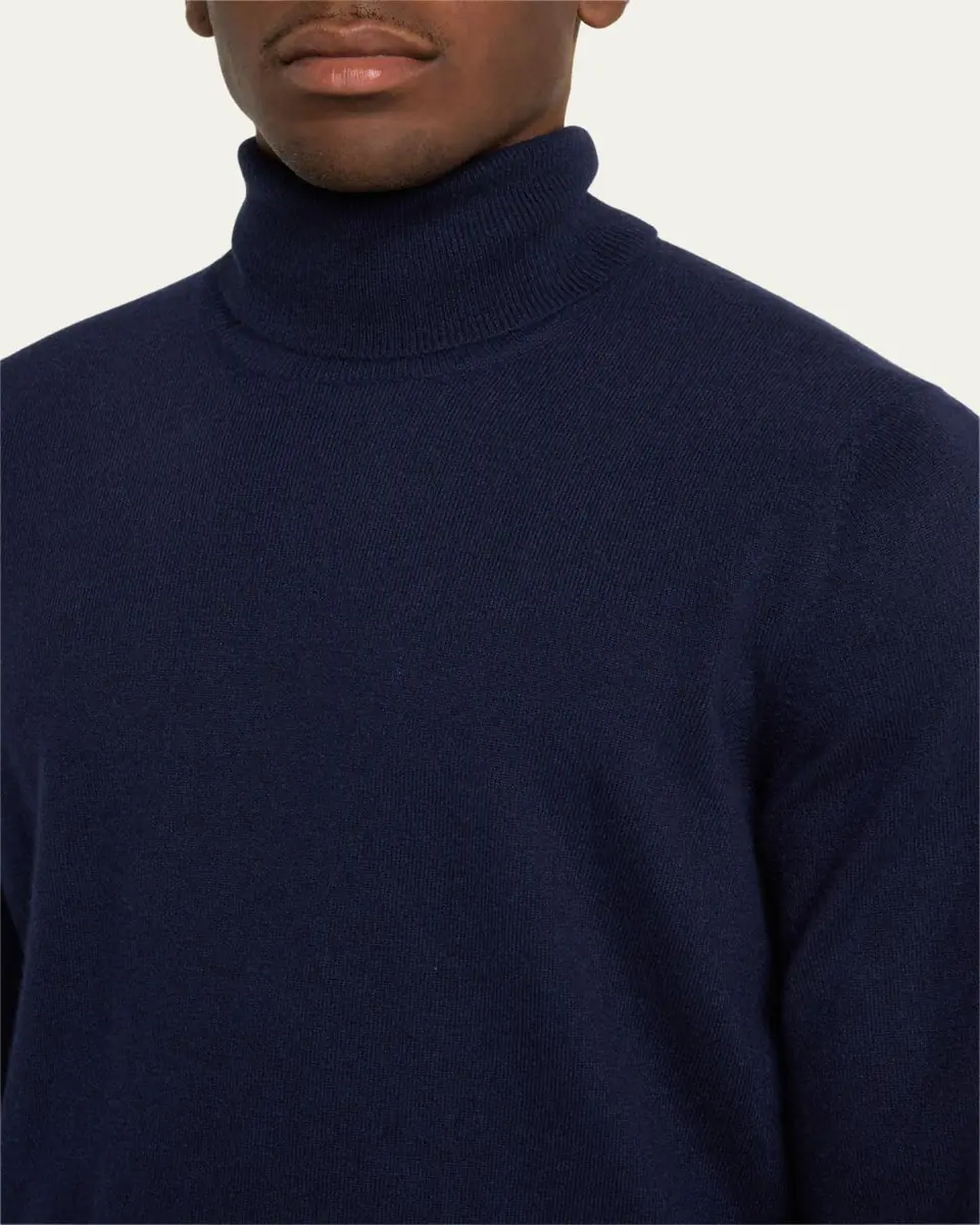 Brunello Cucinelli Men's Solid Cashmere Turtleneck | Thumbnail 5 Brunello Cucinelli Men's Solid Cashmere Turtleneck | Thumbnail 5