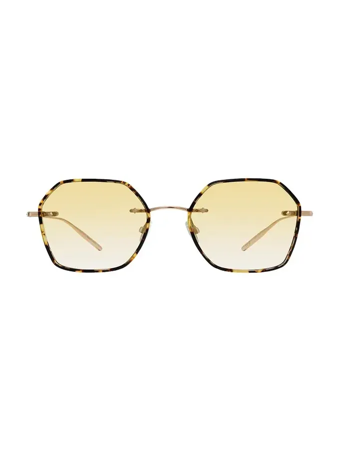Rhonda Tortoise Titanium & Acetate Square Sunglasses
