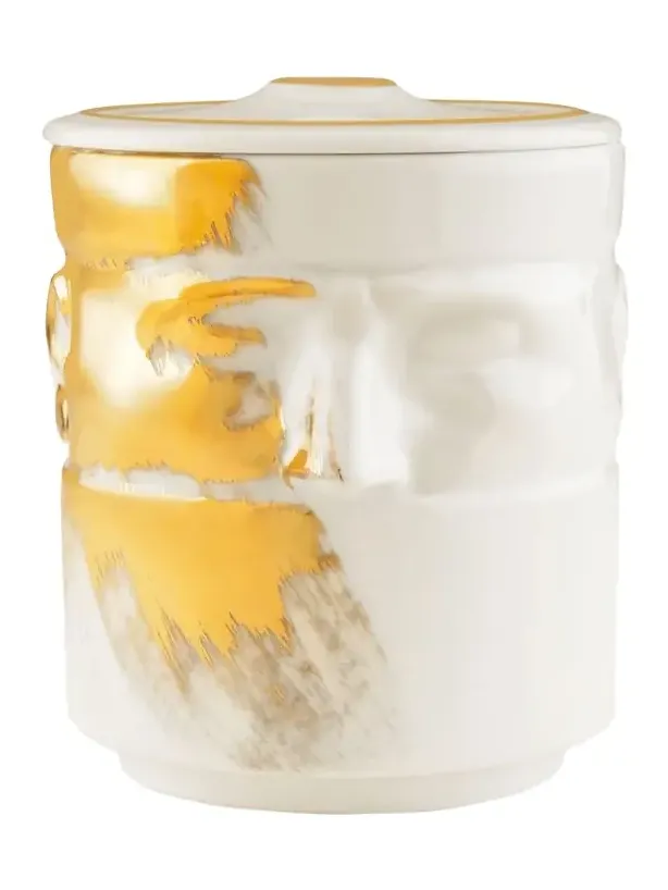 GINORI 1735 The Companion Candleholder, White/Gold - LCDC Collection