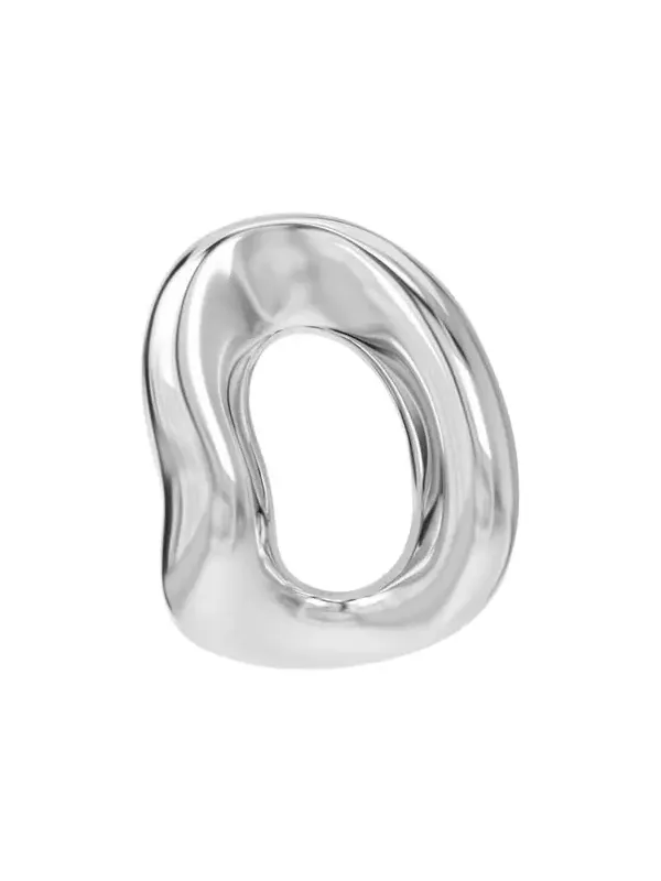 Sterling Silver Shima Hoop Earring, Single Sterling Silver Shima Hoop Earring, Single