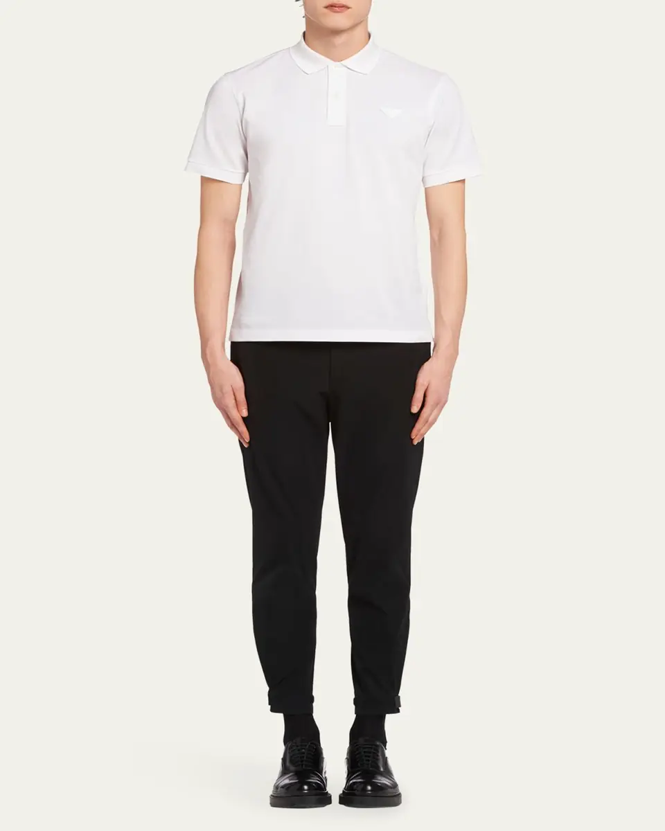 Prada Men's Pique Polo Shirt | Thumbnail 3