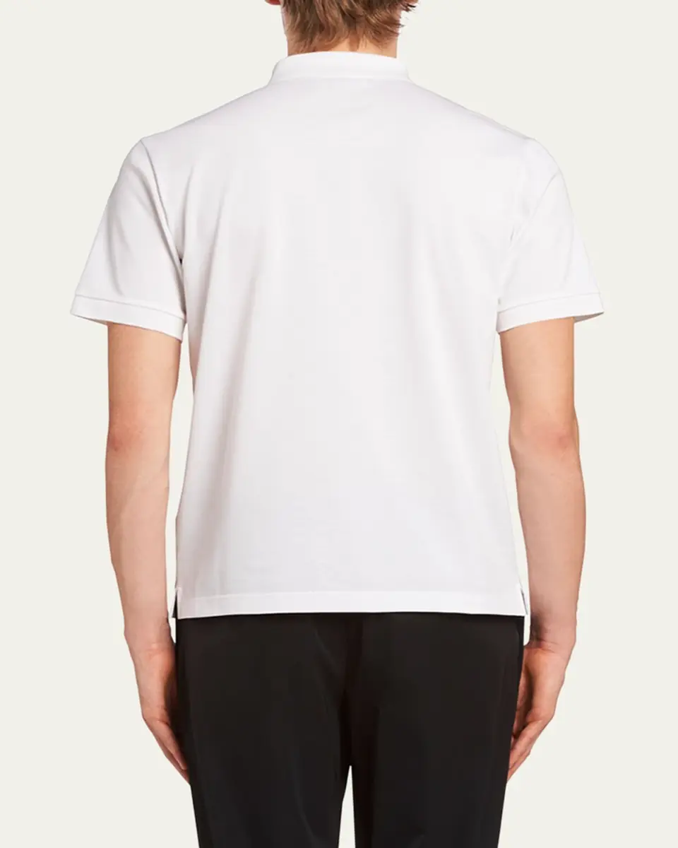 Prada Men's Pique Polo Shirt | Thumbnail 4