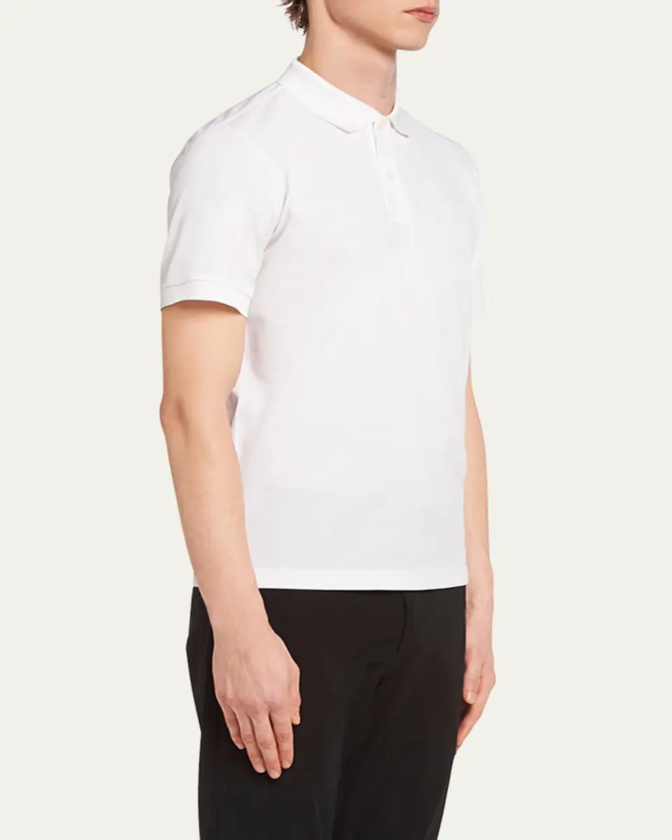 Prada Men's Pique Polo Shirt | Thumbnail 5