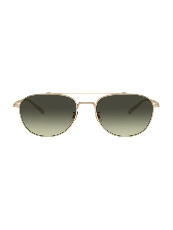 Men's Double-Bridge Metal Aviator Sunglasses