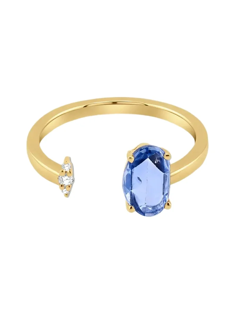 14K Blue Sapphire and Diamond Ring 14K Blue Sapphire and Diamond Ring