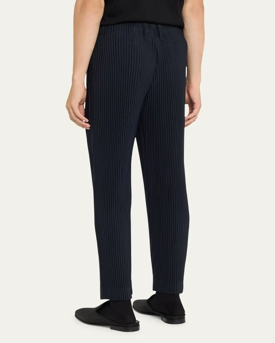 Homme Plissé Issey Miyake Men's Pleated Polyester Pants | Thumbnail 3