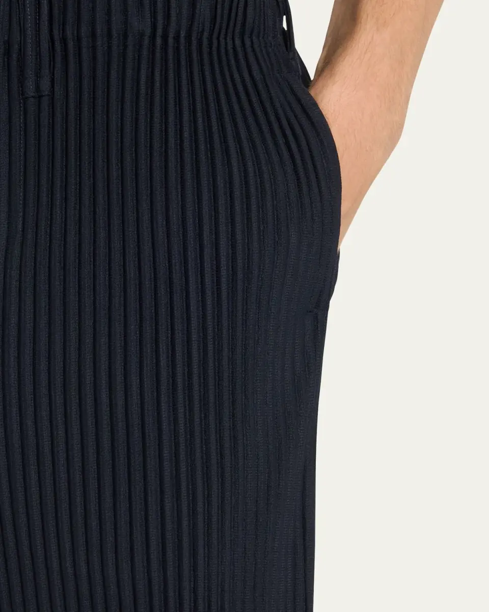 Homme Plissé Issey Miyake Men's Pleated Polyester Pants | Thumbnail 5