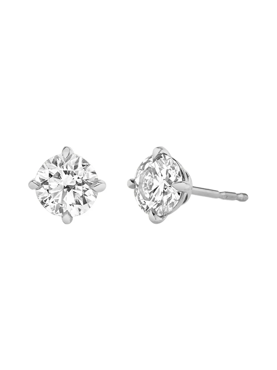 14K Gold Brilliant Round Solitaire Lab Grown Diamond Stud Earrings, 4.00tcw 14K Gold Brilliant Round Solitaire Lab Grown Diamond Stud Earrings, 4.00tcw