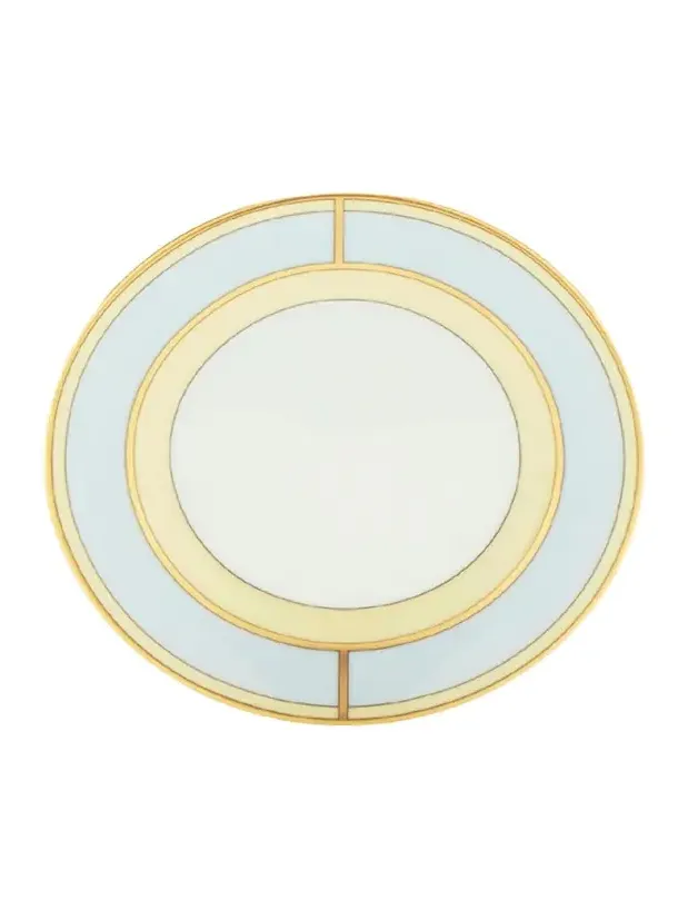 GINORI 1735 Diva Colonna Coffee Saucer, Celeste