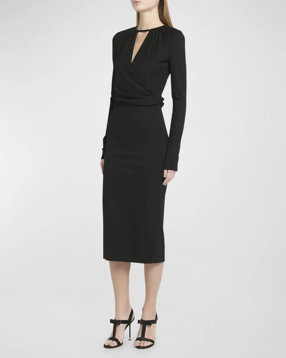 Giorgio Armani Keyhole Milano Jersey Sheath Dress | Thumbnail 2 Giorgio Armani Keyhole Milano Jersey Sheath Dress | Thumbnail 2