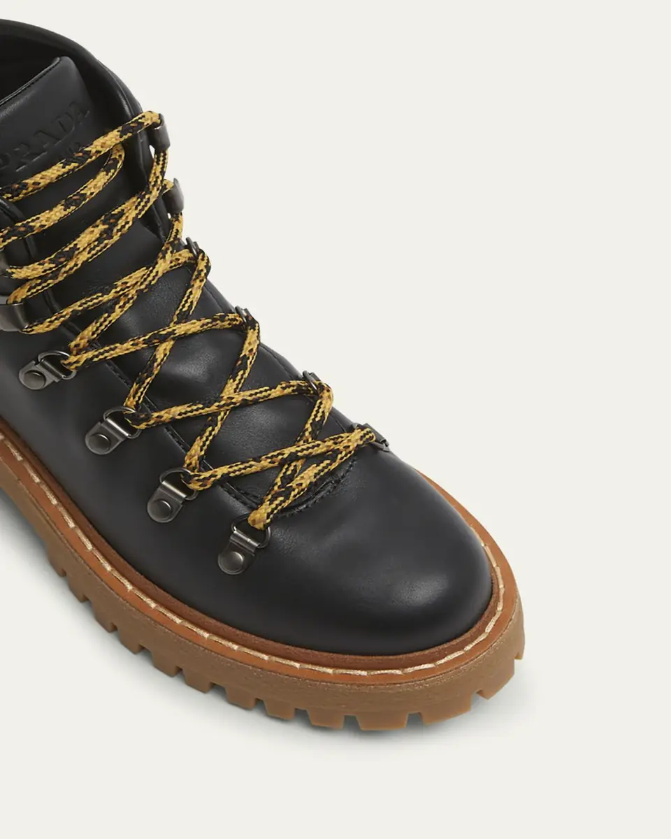 Prada St. Moritz Calfskin Hiker Boots | Thumbnail 3