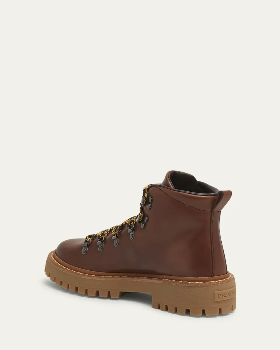 Prada St. Moritz Calfskin Hiker Boots | Thumbnail 5