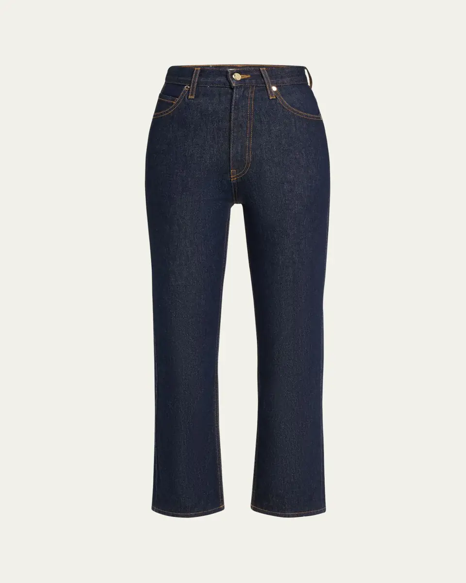 Ulla Johnson The Agnes Cropped Straight-Leg Denim Jeans | Thumbnail 7