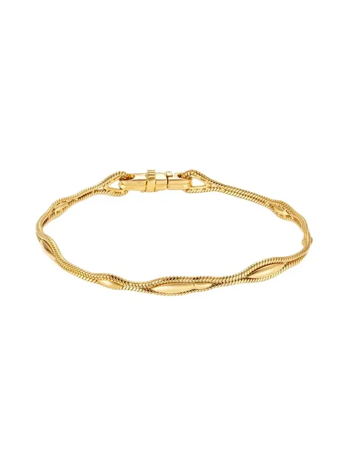 18K Yellow Gold Fluid Thick Bracelet 18K Yellow Gold Fluid Thick Bracelet