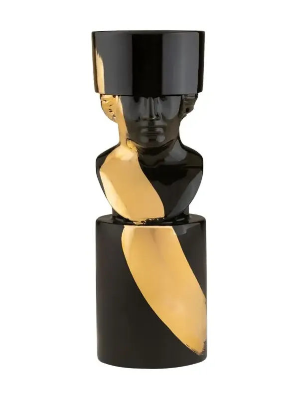 GINORI 1735 The Scholar Candleholder, Black/Gold - LCDC Collection