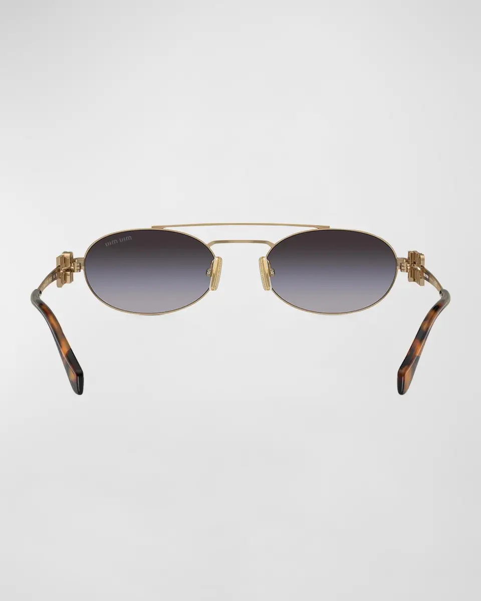 Miu Miu Metal Oval Sunglasses | Thumbnail 4