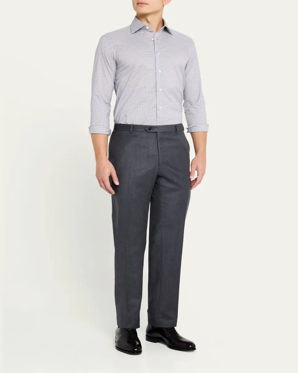 Brioni Men's Tigullio Flannel Trousers | Thumbnail 6 Brioni Men's Tigullio Flannel Trousers | Thumbnail 6