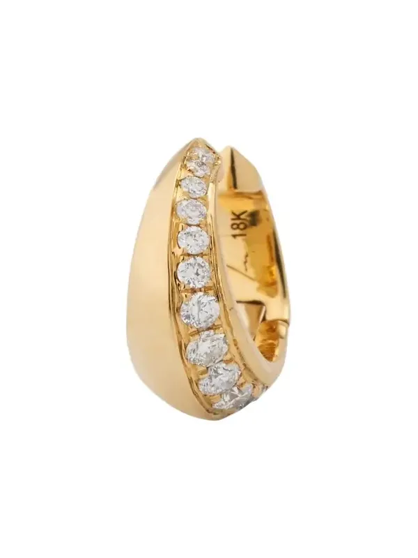 One-Sided Crescent Ear Cuff with Diamonds