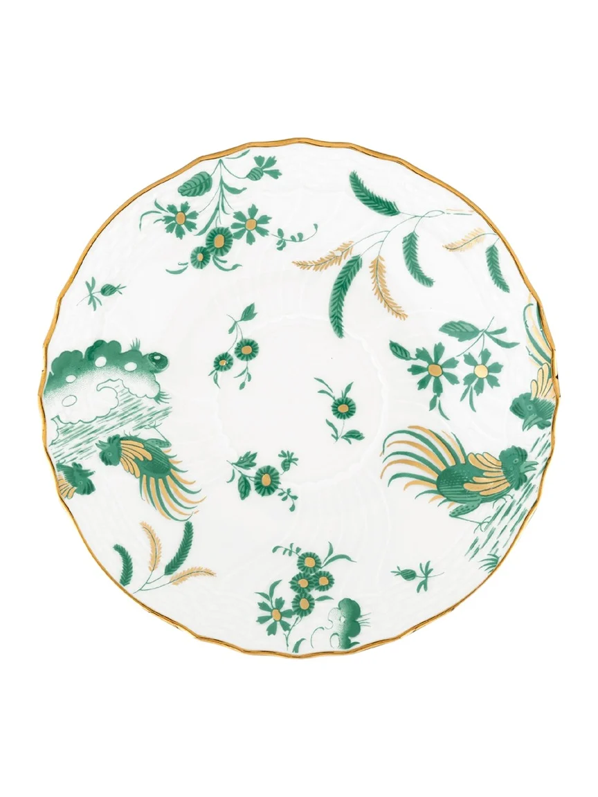 GINORI 1735 Oro di Doccia Coffee Saucer, Giada