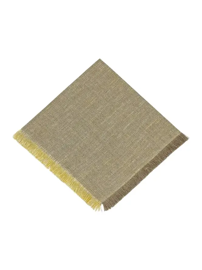Tina Chen Designs Two-Tone Textured Fringe Napkin