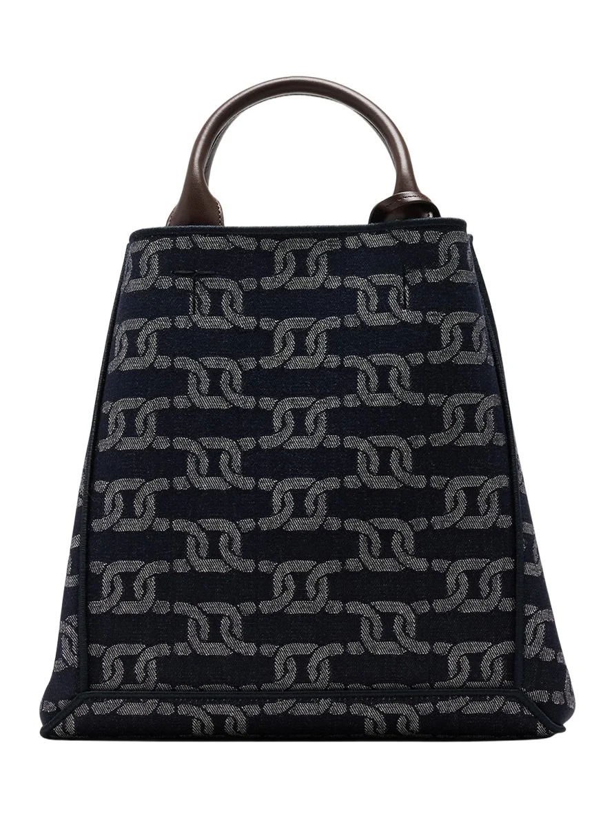Tod's Chain-Link Denim Top-Handle Bag