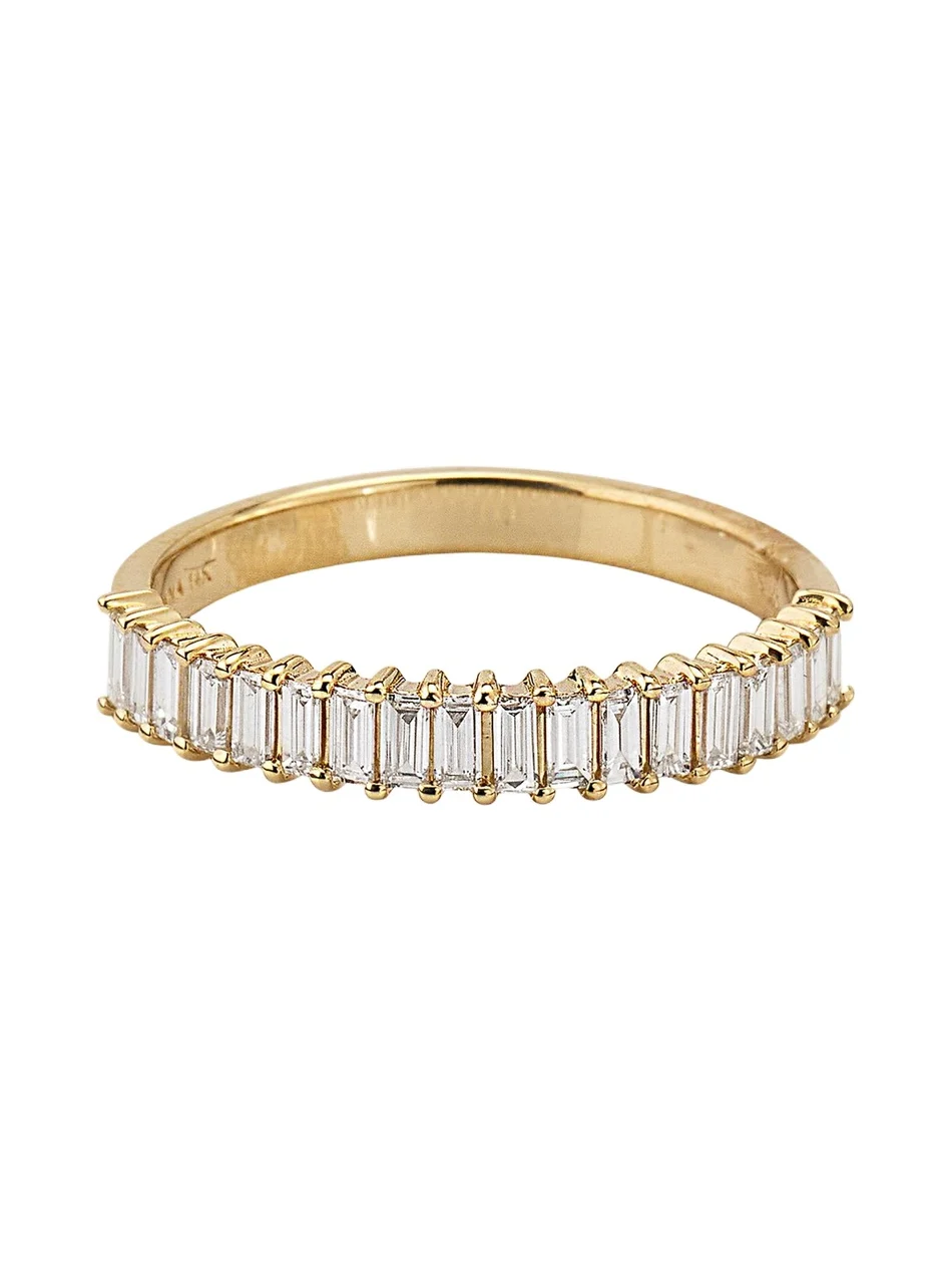 Lana 14K Gold Baguette Diamond Stackable Ring