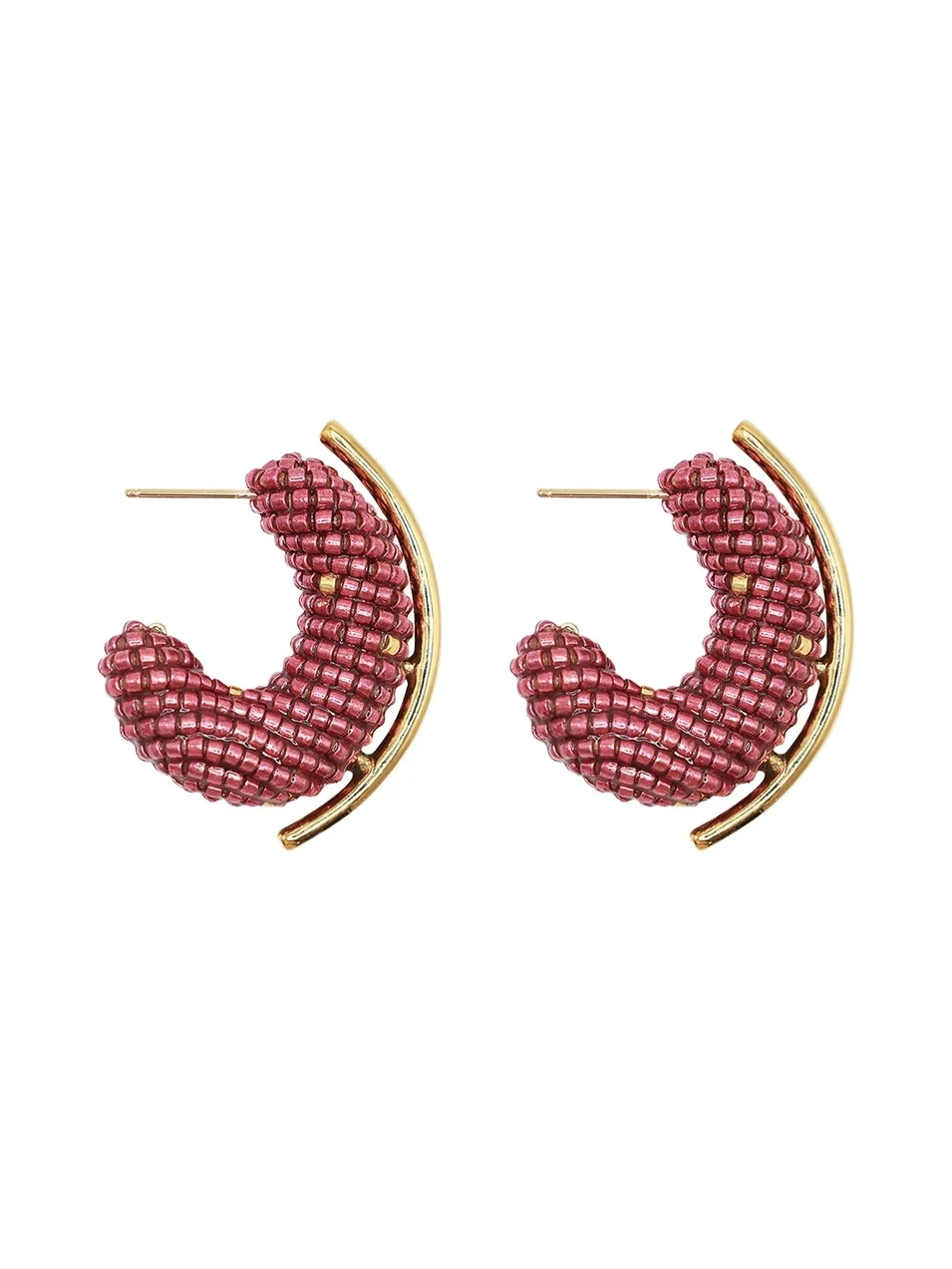Susana Vega Alba Mini Beaded Hoop Earrings