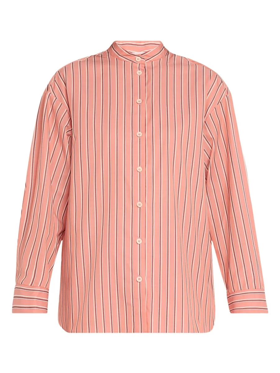 Bonheur Striped Cotton Sleep Shirt