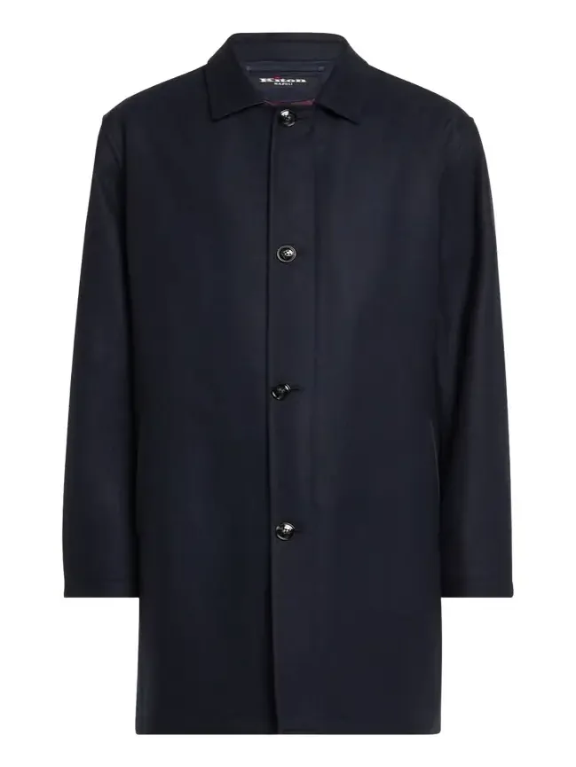 Men's Cashmere Concealed-Zip Car Coat