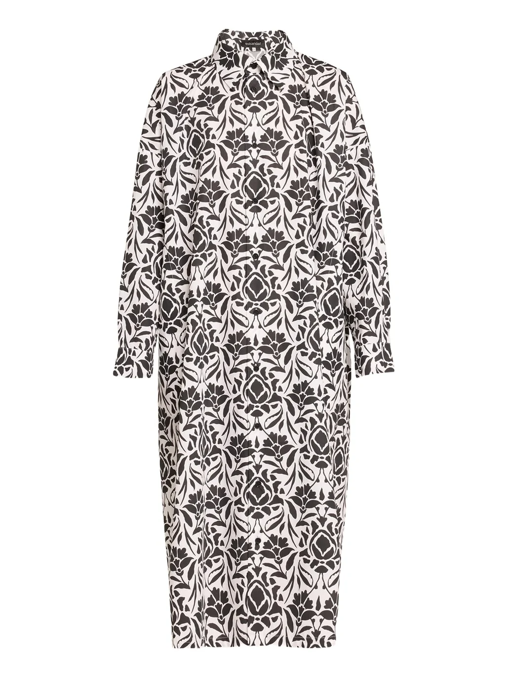 Printed Wide A-line Shirtdress Printed Wide A-line Shirtdress