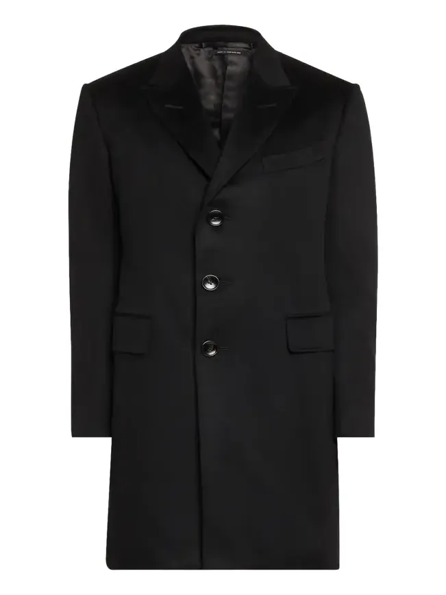 Men's Solid Cashmere Overcoat Men's Solid Cashmere Overcoat