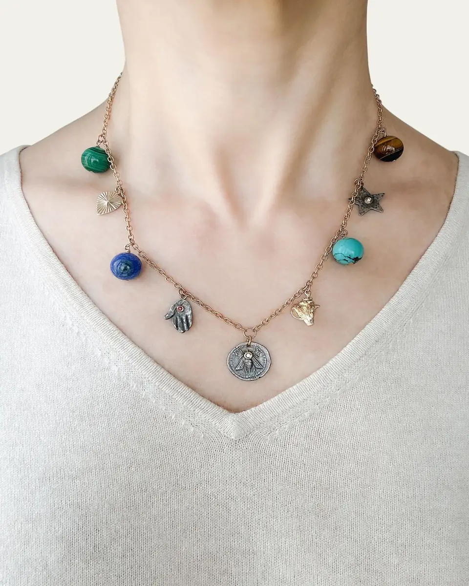 Haute Victoire Medallion Charm Necklace, 18"L | Thumbnail 2 Haute Victoire Medallion Charm Necklace, 18"L | Thumbnail 2