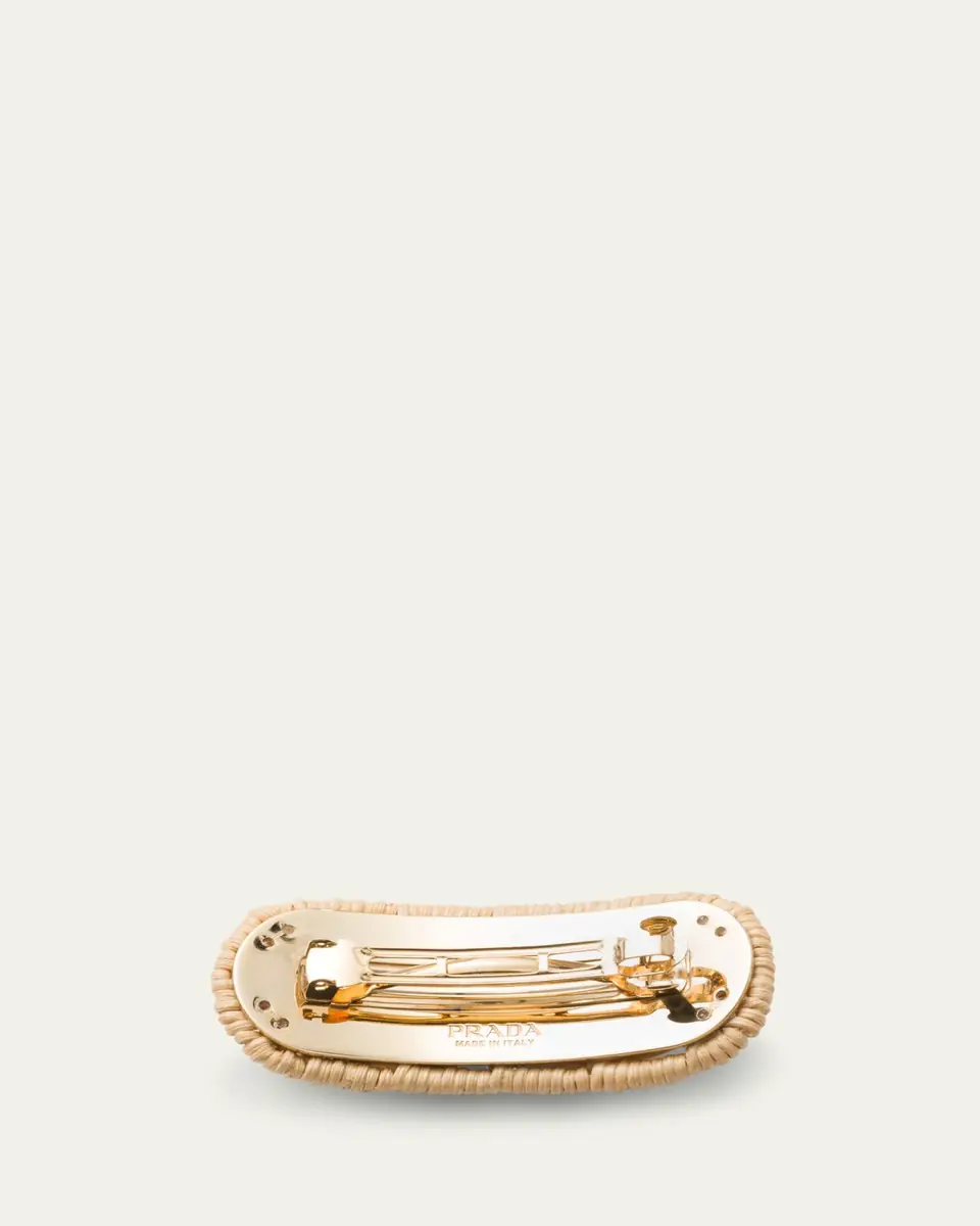 Prada Triangle Rattan Barrette | Thumbnail 2