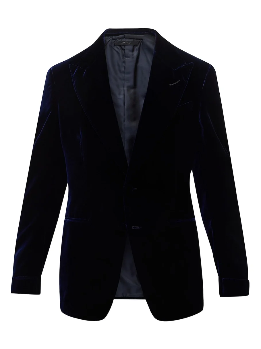 Men's Wool-Silk Velvet Cocktail Jacket