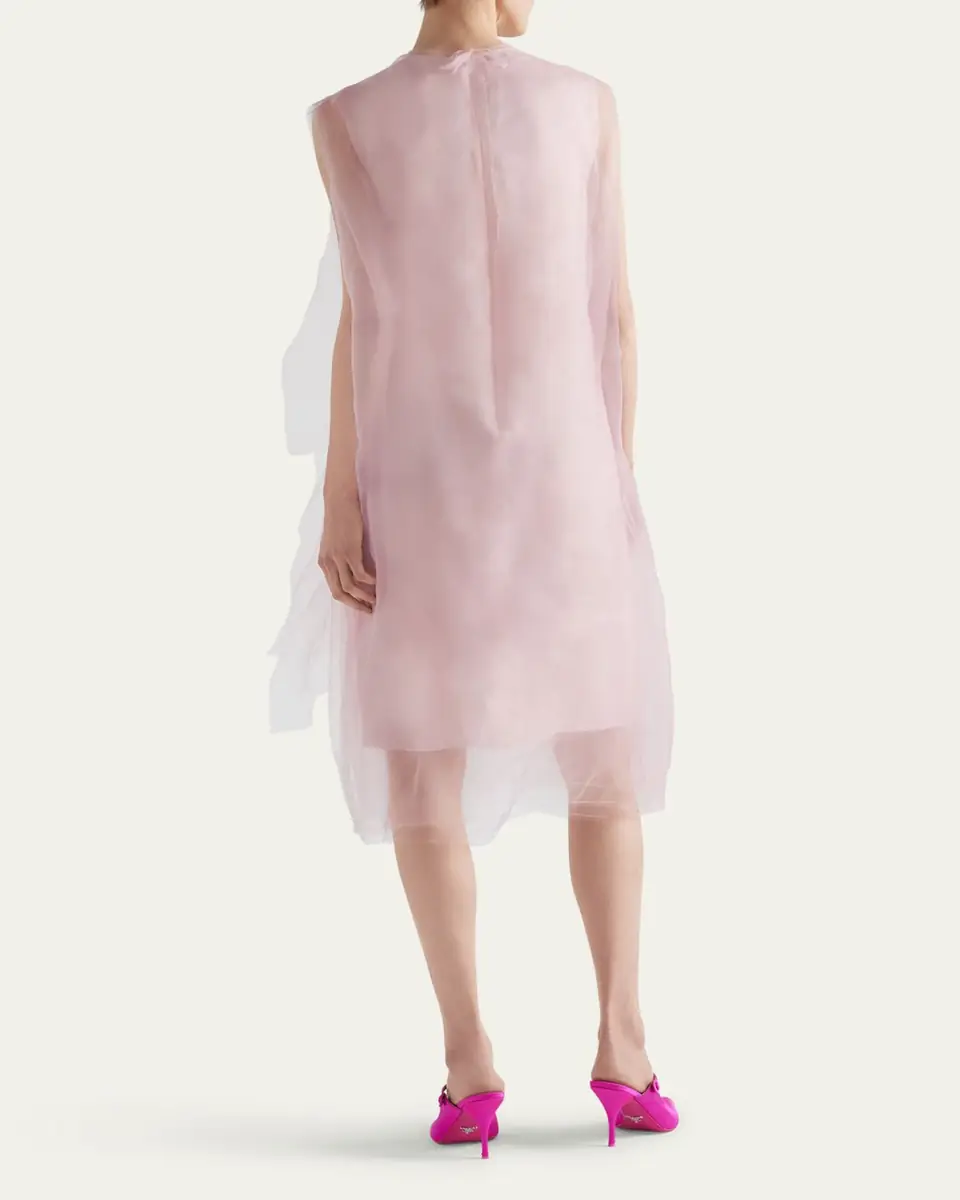 Prada Sleeveless Technical Voile Dress | Thumbnail 3