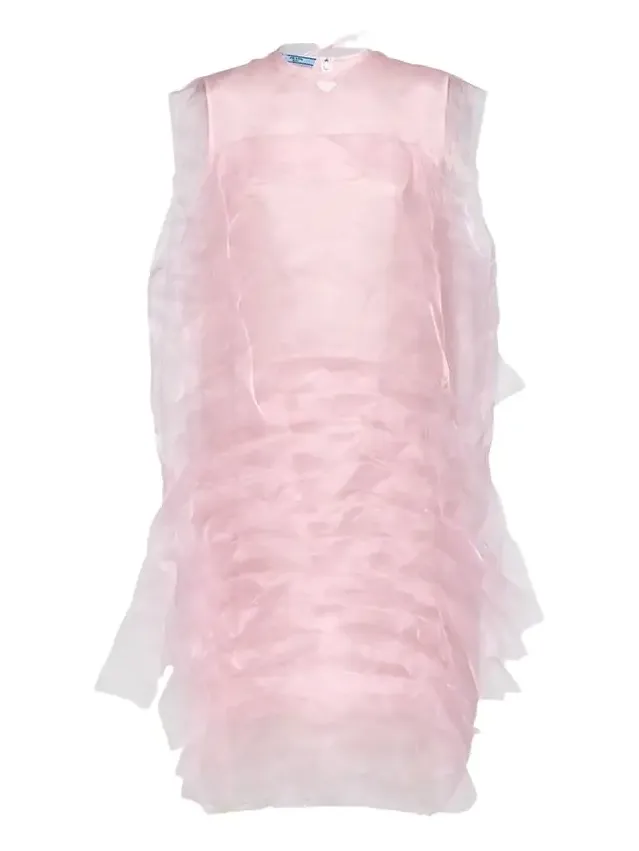 Sleeveless Technical Voile Dress Sleeveless Technical Voile Dress