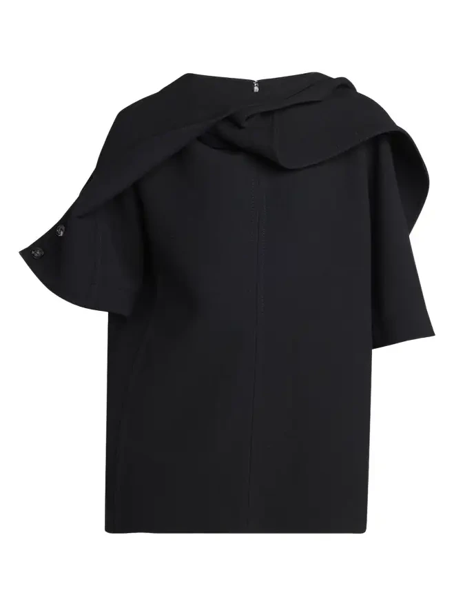 Bottega Veneta Light Double Wool Crepe Top