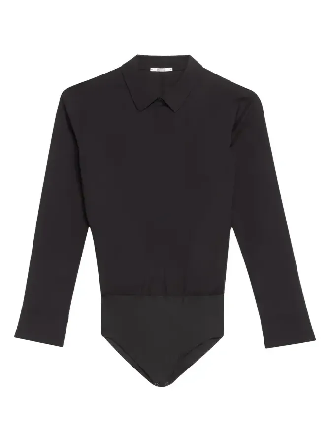 Cotton Poplin Blouse Bodysuit Cotton Poplin Blouse Bodysuit