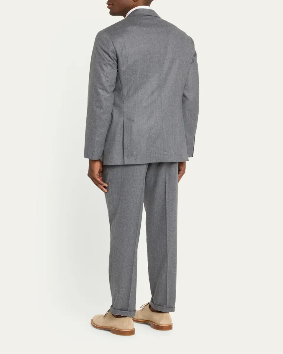 Brunello Cucinelli Men's Solid Wool Suit | Thumbnail 3